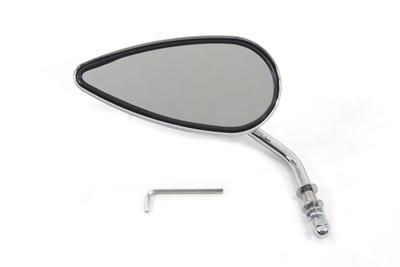 Chrome Retro Tear Drop Mirror for Harley and Custom