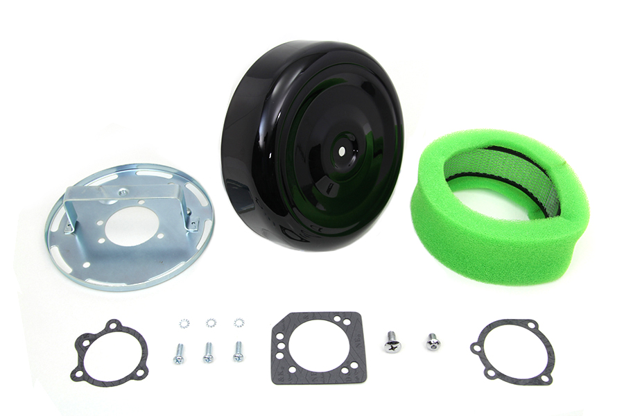 8" Round Air Cleaner Black for CV Carbs