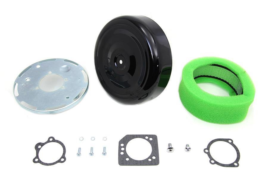 8" Round Air Cleaner Black for CV Carbs