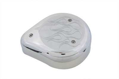 Chrome Flame Tear Drop Air Cleaner & filter for Harley Stock CV Carb