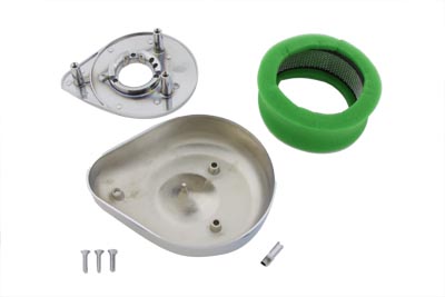 Chrome Smooth Tear Drop Bendix-Keihin Air Cleaner For Harley
