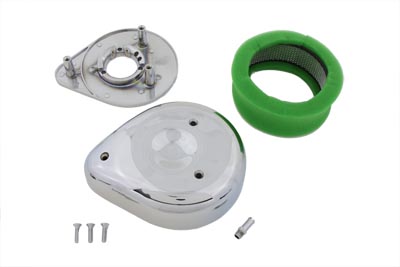 Chrome Smooth Tear Drop Bendix-Keihin Air Cleaner For Harley