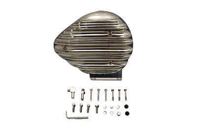 Chrome Finned Tear Drop Air Cleaner for Pre-1987 Harley