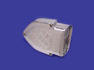 Chrome Flame V-Charger Air Cleaner for 1988-UP Harley Big Twin & XL