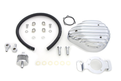 Tear Drop Finned Chrome Air Cleaner Kit for XL 1991-UP Harley