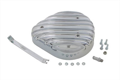 Chrome Tear Drop Air Cleaner Kit Finned for XL 1957-84 Sportster