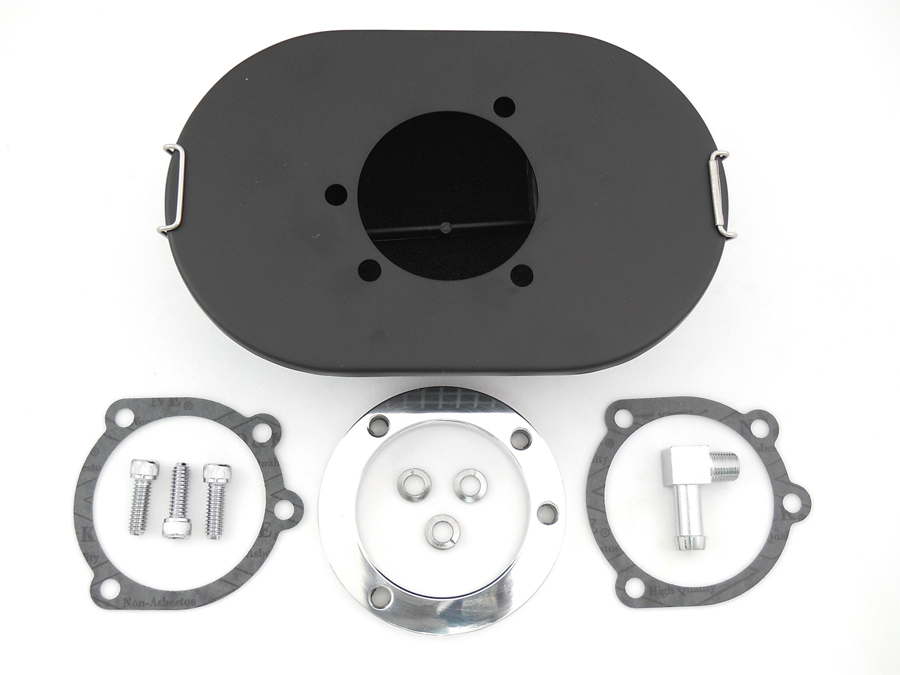 Black Oval Mesh Air Cleaner for 1989-UP CV Carbs