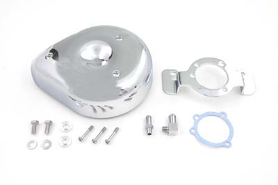 Chrome Smooth Tear Drop Air Cleaner Kit for XL 1988-90 Sportster