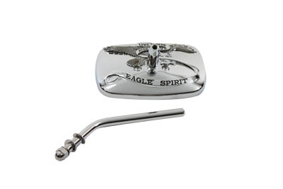 Chrome Eagle Spirit Left Side Mirror for Harley Custom