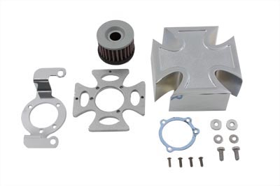 Maltese Chrome Air Cleaner Cover Kit for 1990-92 Harley Big Twins