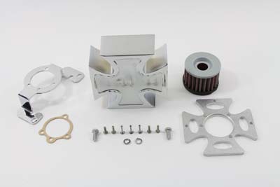 Maltese Chrome Air Cleaner Cover Kit for 1984-89 Big Twin Harleys