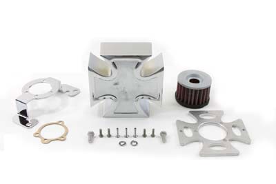 Maltese Chrome Air Cleaner Cover Kit for 1984-89 Big Twin Harleys