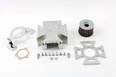 Maltese Chrome Air Cleaner Cover Kit for 1984-89 Big Twin Harleys
