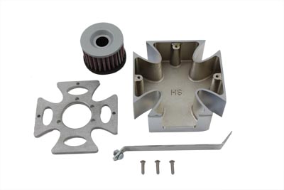 Maltese Chrome Air Cleaner Cover Kit for 1972-84 FX & FL Harley
