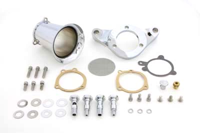 Chrome 4 in. Velocity Stack Kit for Harley w/ S&S E & G Carbs