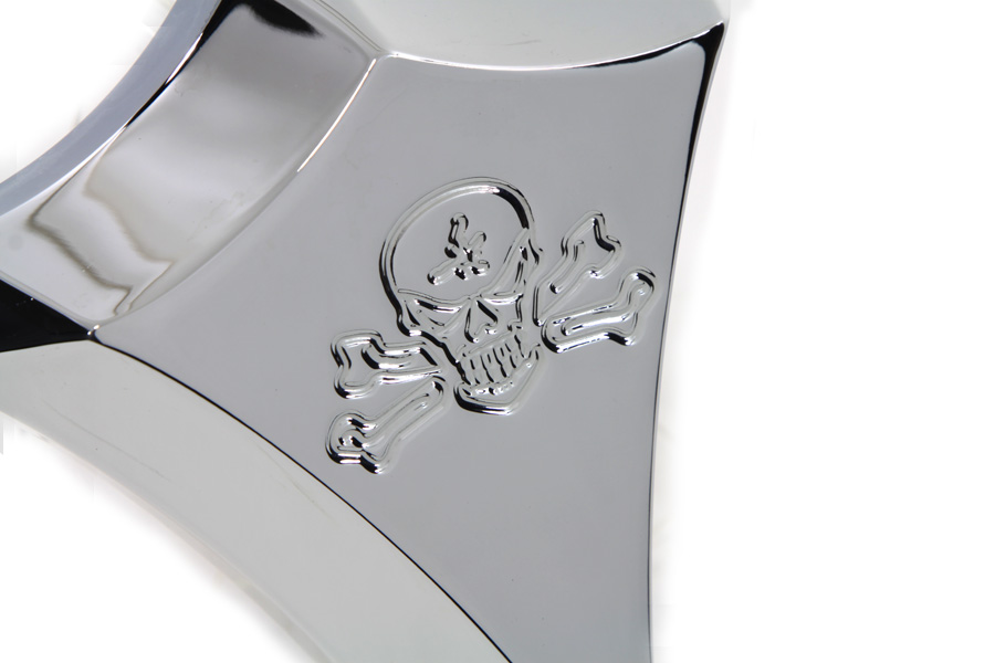 BILLET Air Cleaner Skull Style Chrome for 1988-UP Big Twins & XL