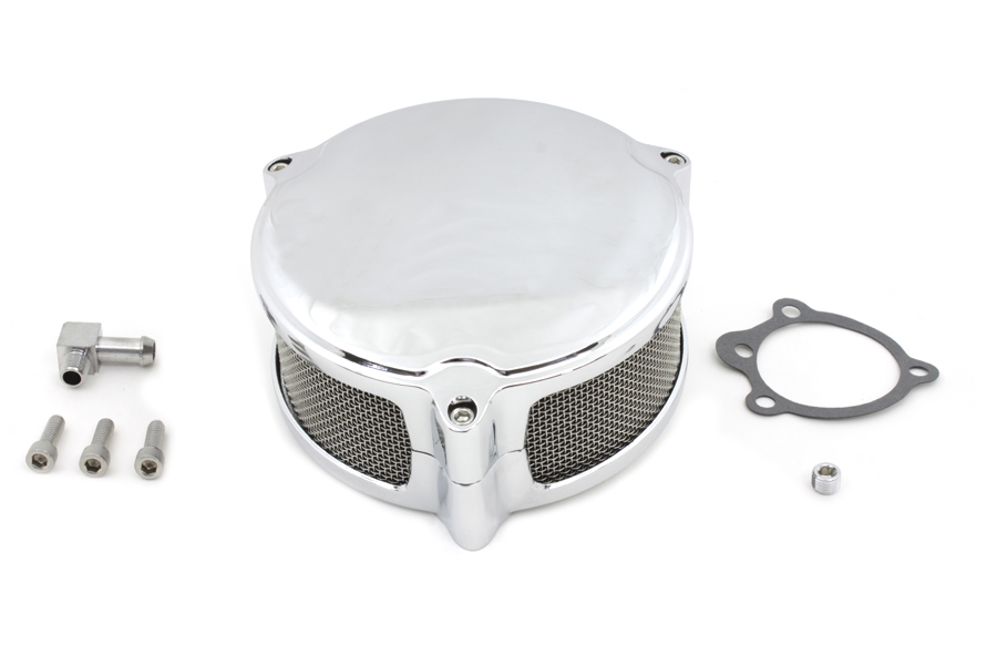 New Era Chrome Air Cleaner Kit for 1972-89 Big Twin & XL