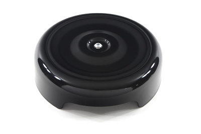 Black Round Bobbed Style 8" Air Cleaner Cover