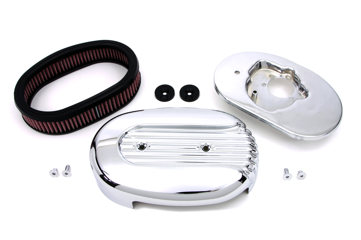 Chrome XL 1971-1986 Sportsters Oval Air Cleaner Kit