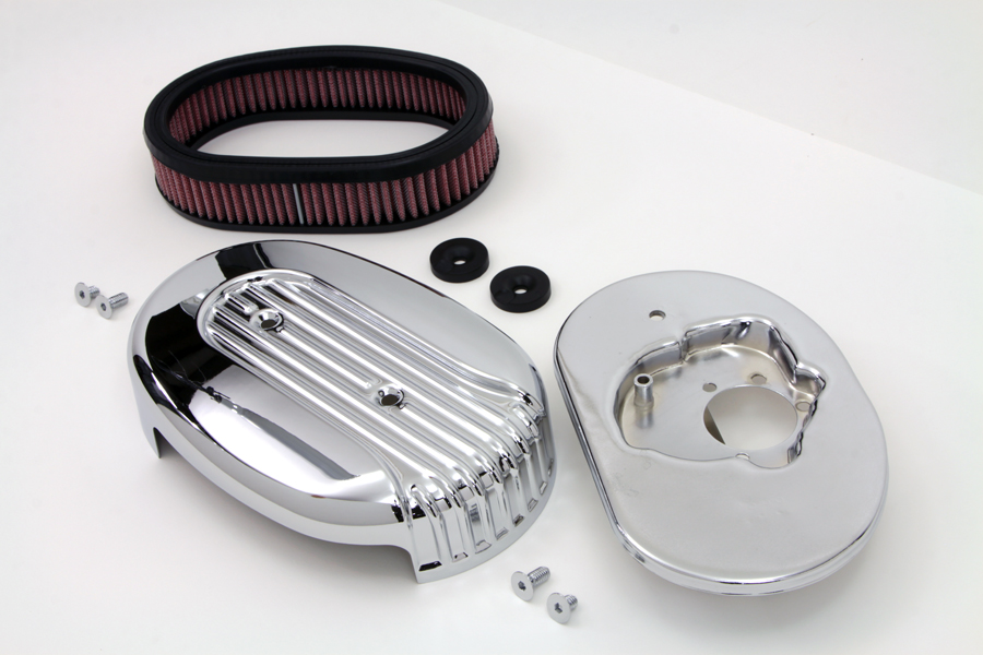 Chrome XL 1971-1986 Sportsters Oval Air Cleaner Kit