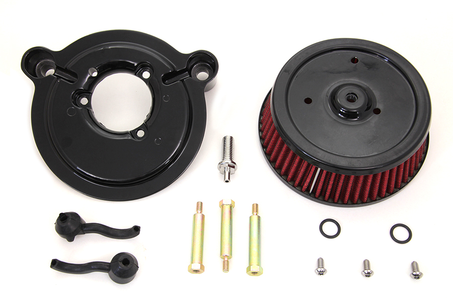 XL 2007-UP Performance Air Cleaner Kit with Black Backing Plate