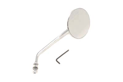 Round Stainless Steel Mirror with Billet Stem for Harley Custom