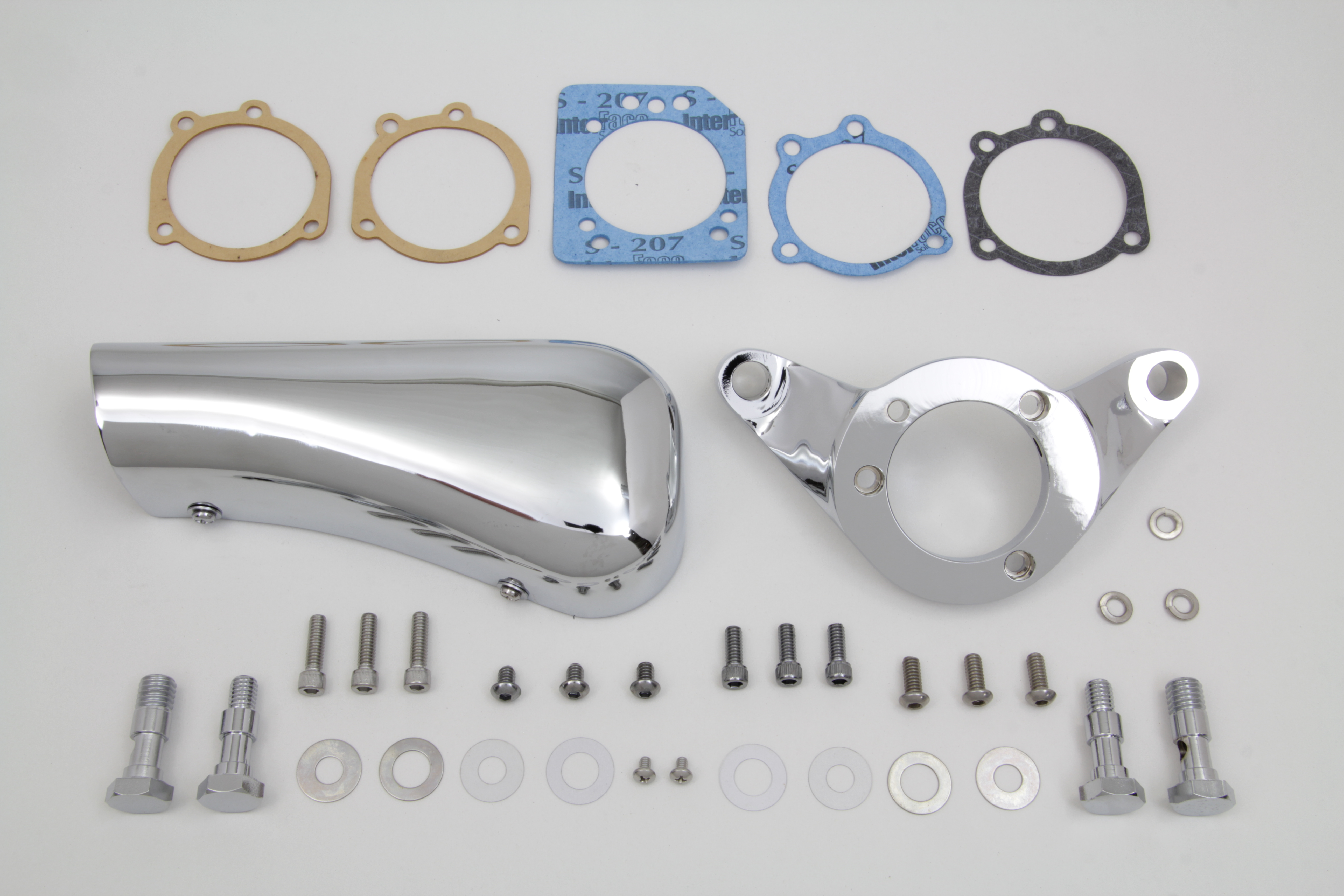 Chrome Wyatt Gatling FXD & FXST 1993-2007 Breather Snoot Assembly