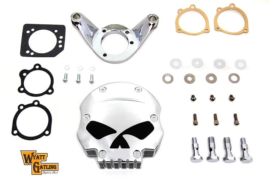 Chrome Skull FXD & FXST 1993-2007 Wyatt Gatling Air Cleaner Assembly