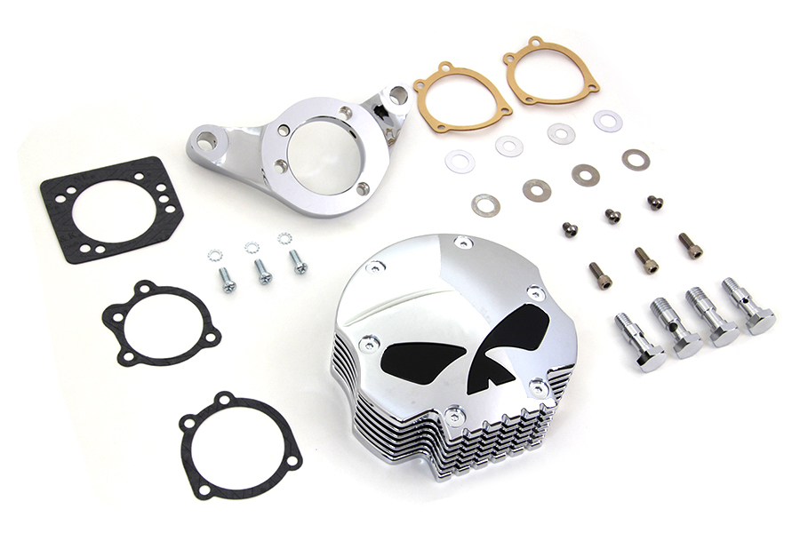 Chrome Skull FXD & FXST 1993-2007 Wyatt Gatling Air Cleaner Assembly