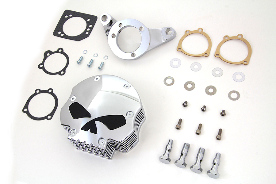 Chrome Skull FXD & FXST 1993-2007 Wyatt Gatling Air Cleaner Assembly