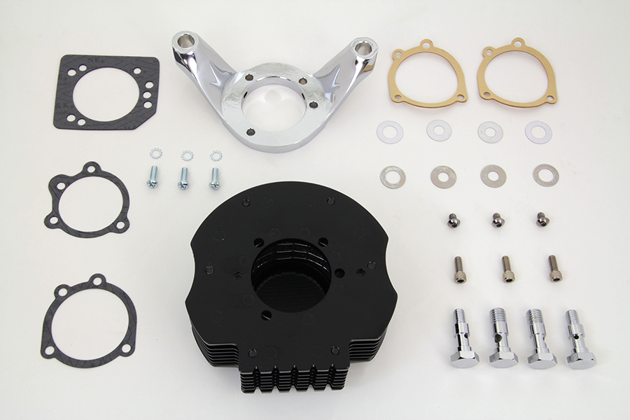 Black Skull FXD & FXST 1993-2007 Wyatt Gatling Air Cleaner Assembly