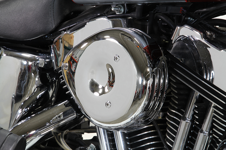 Chrome XL 1991-UP Sportsters Teardrop Gatling Air Cleaner Assembly