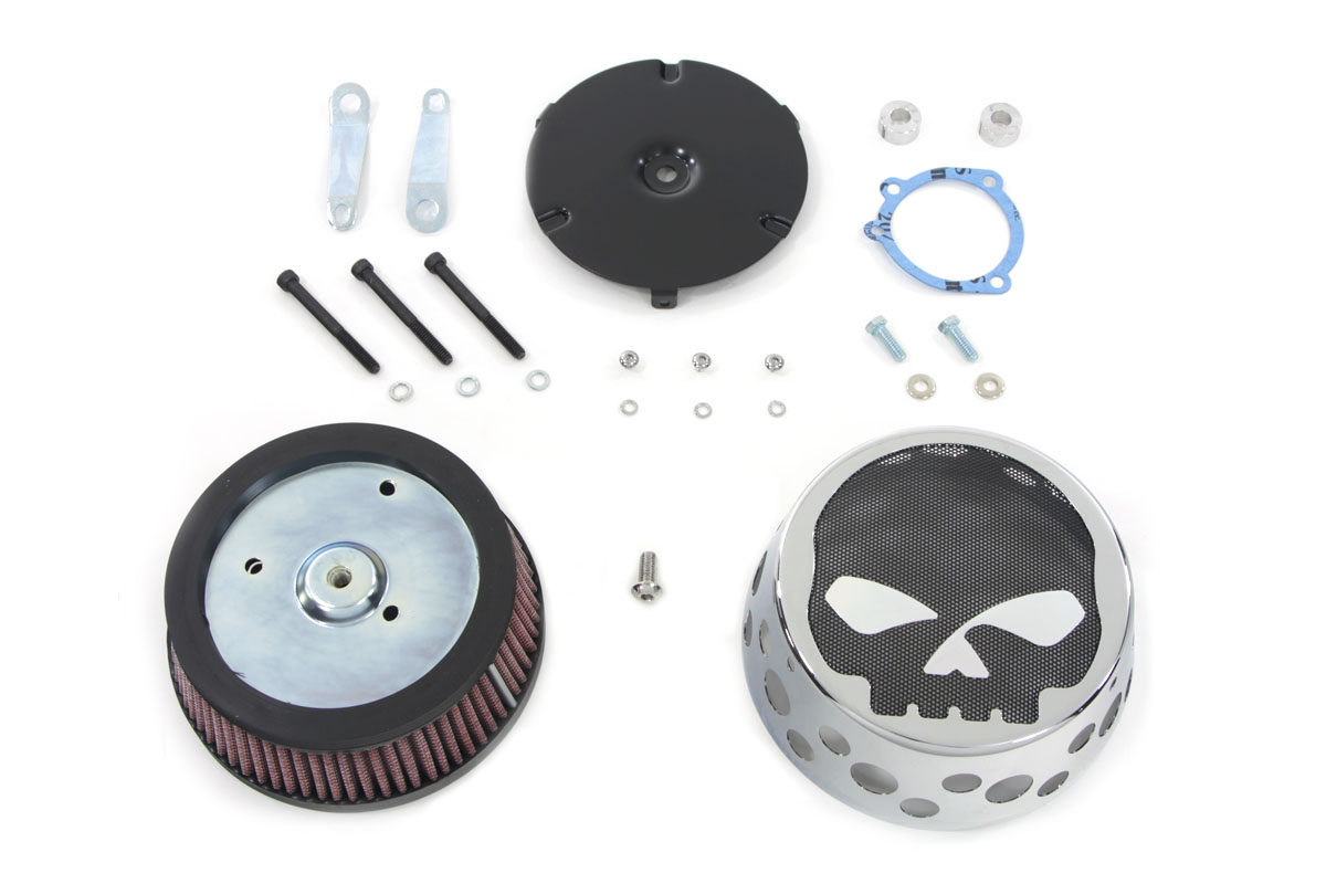 Skull Mesh Air Cleaner Kit for 1993-2007 Big Twins