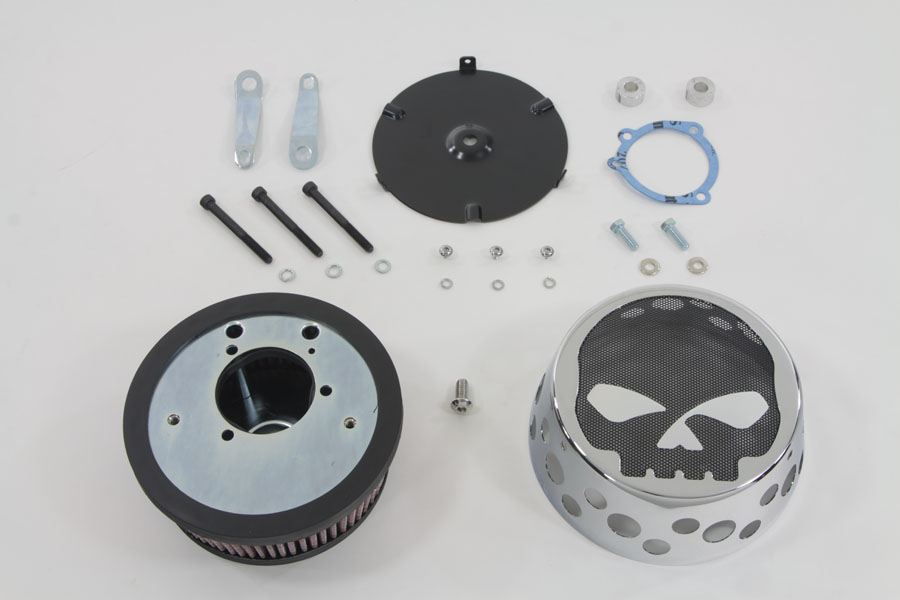 Skull Mesh Air Cleaner Kit for 1993-2007 Big Twins