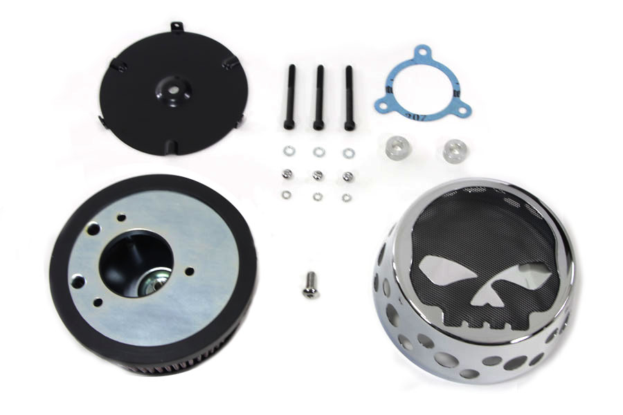 FLT 2008-UP Touring Skull Mesh Air Cleaner Kit