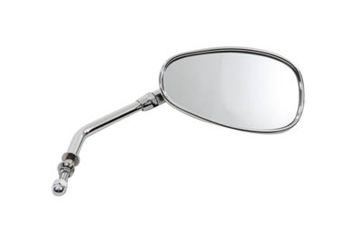 Chrome Classic Isolated Mirror with Adjustable Stem for Harley