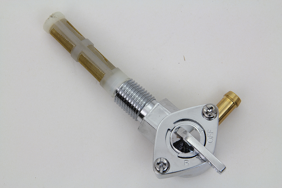 Chrome Petcock with 90 Degree Outlet