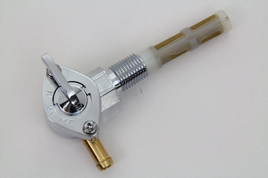 Chrome Petcock with 90 Degree Outlet