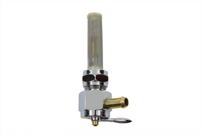 Sifton Chrome Hex Petcock 90D Left Hand Spigot with Nut