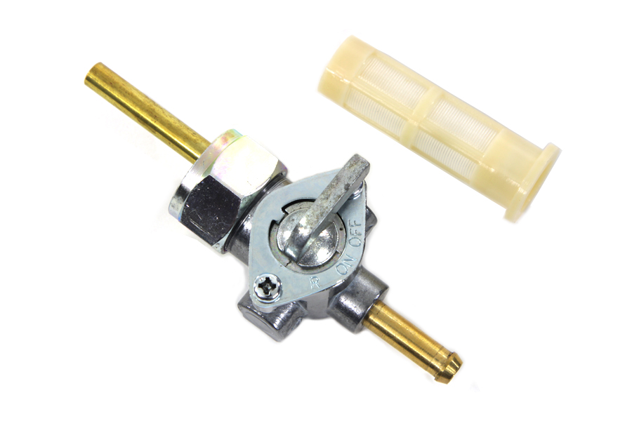 Petcock Straight Outlet with Nut Alloy Straight for 1975-95 Big Twins