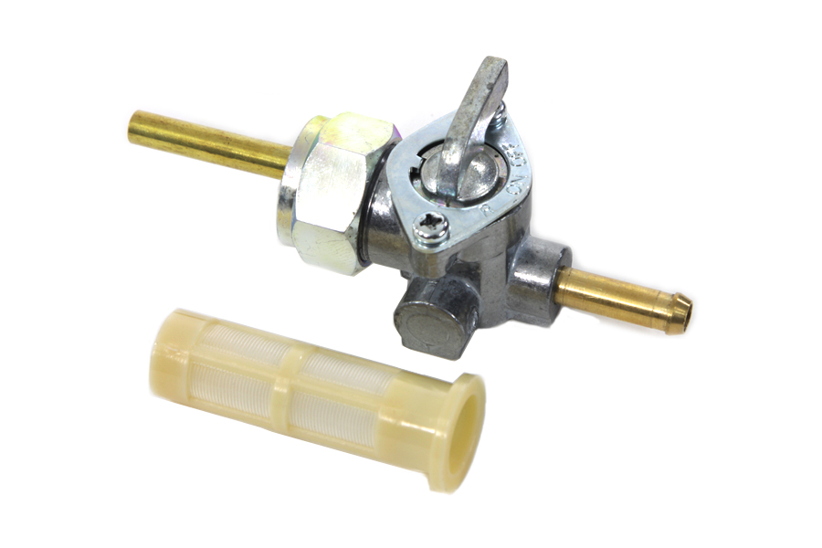 Petcock Straight Outlet with Nut Alloy Straight for 1975-95 Big Twins