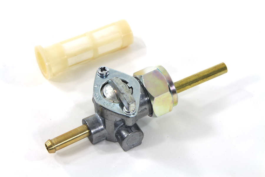 Petcock Straight Outlet with Nut Alloy Straight for 1975-95 Big Twins