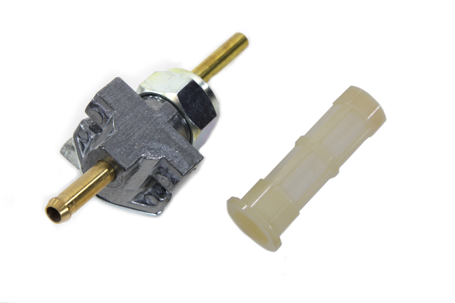 Petcock Straight Outlet with Nut Alloy Straight for 1975-95 Big Twins