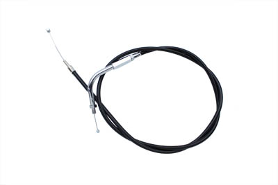 Black Throttle Cable with 90 Elbow for Harley 1974-80 Big Twins & XL
