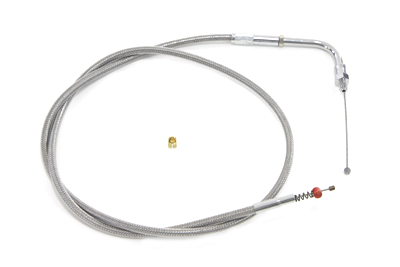 38" Stainless Steel Idle Cable for Harley 1983-1987 FX Big Twins