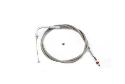 45.375" Braided Stainless Steel Idle Cable for 1990-1995 Big Twins