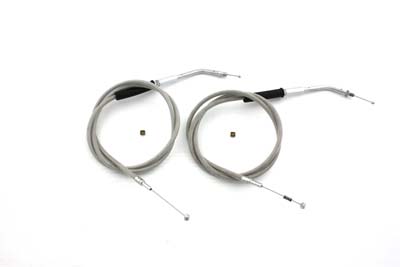 Stainless Steel Throttle and Idle Cable Set with 45.83" Case