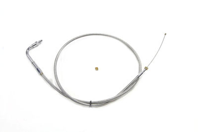 Braided Stainless Steel Throttle Cable 36.375" Casing 1974-75 Harley