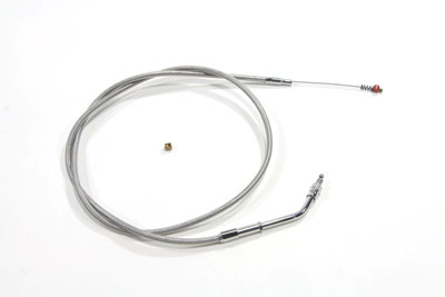 Braided Stainless Steel Idle Cable w/ 44" Casing for 1981-89 Big Twins