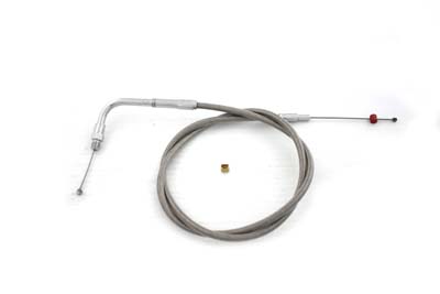 35" Braided Stainless Steel Throttle Cable for FLST & FXST 1990-1995